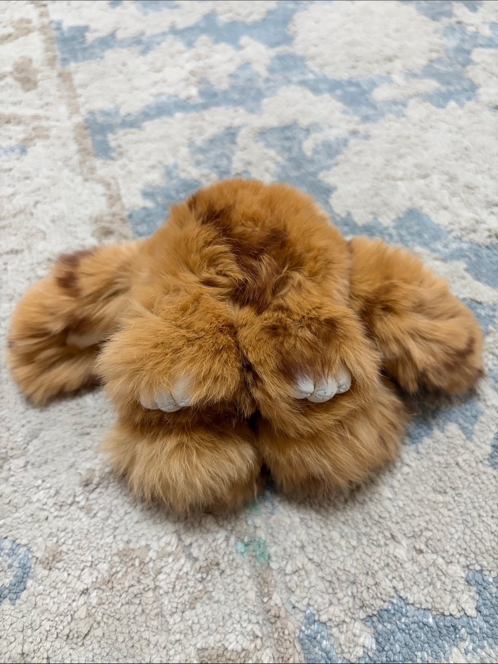 Plush Pom-Pom Bunny Keychain Charm - Brown